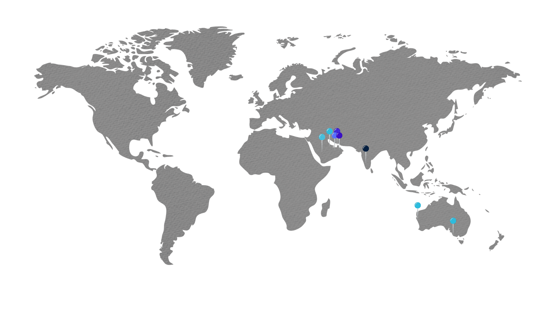 World map showing global locations