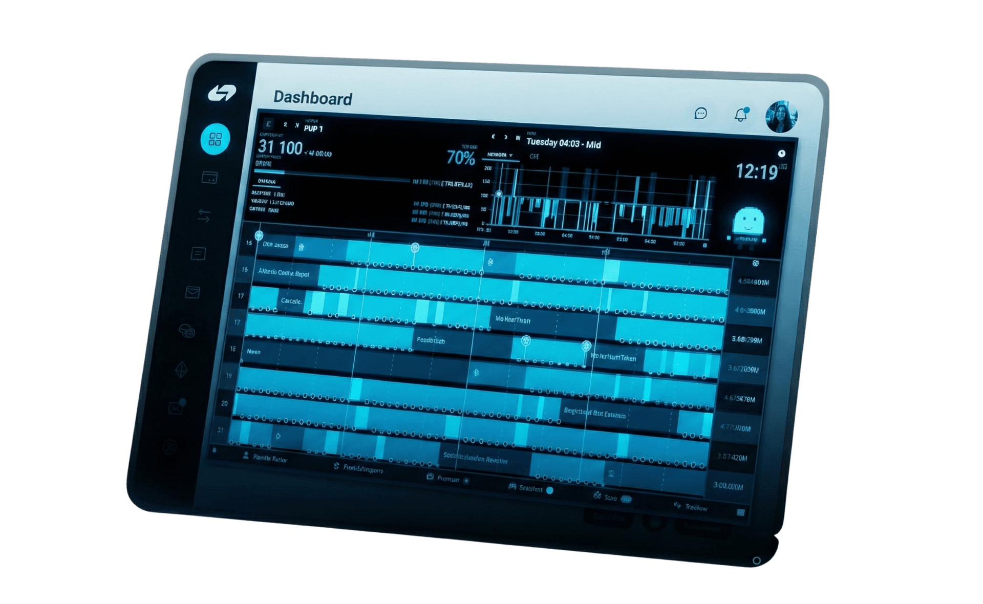 Nexa smart factory dashboard showing comprehensive industrial metrics, OEE data, and real-time production monitoring
