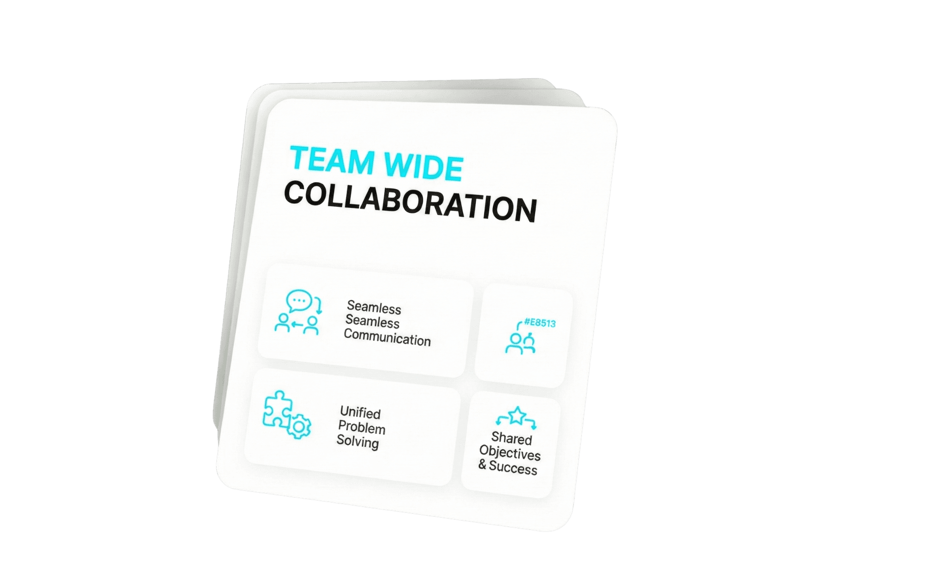 Team wide collaboration interface showing seamless communication, unified problem solving, and shared objectives for industrial teams